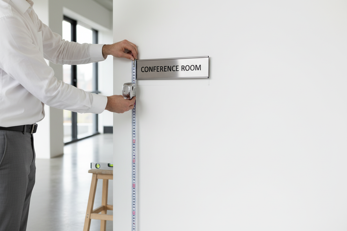 How High Should a Door Sign Be?