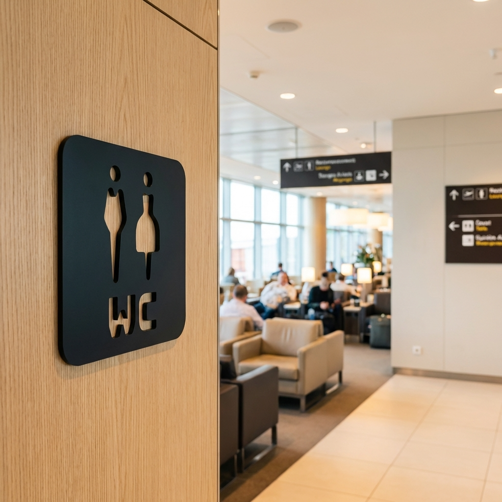 Male and female toilet door sign for offices, hotels and commercial businesses