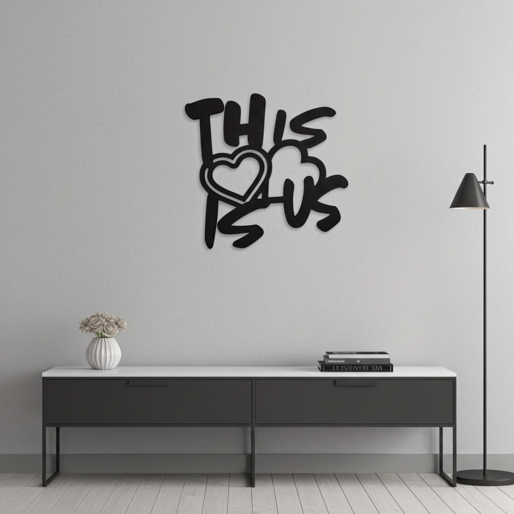This Is Us Sign | Black MDF | Family Home Decor