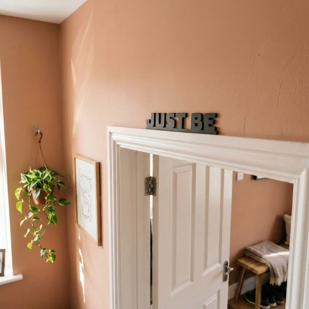 Inspirational acrylic sign for modern home interiors