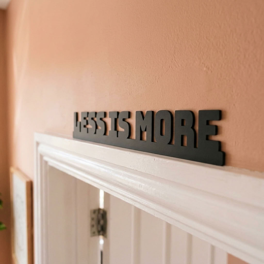 Modern black quote sign for minimalist and contemporary spaces