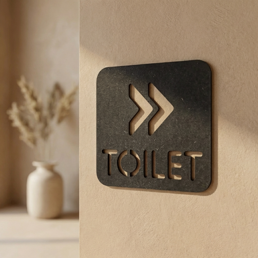 Professional WC wayfinding sign for offices, restaurants, cafés and retail businesses