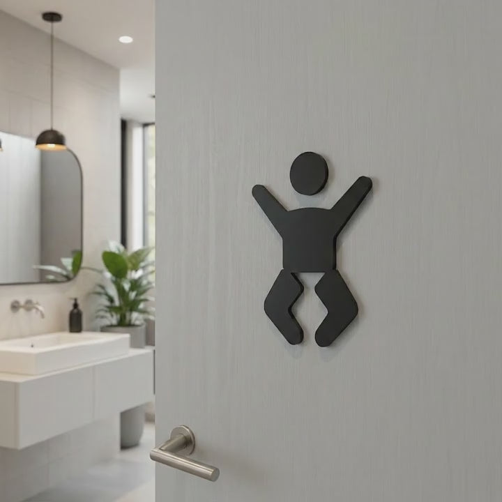 Baby change facility sign for cafés, restaurants, hotels and retail businesses